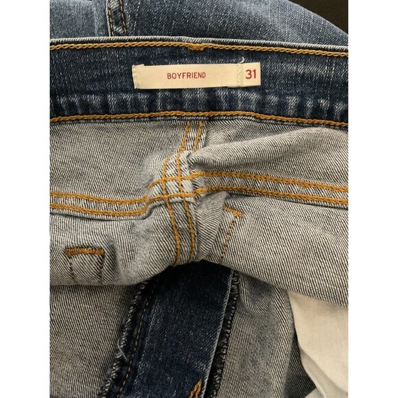 LEVI'S Boyfriend Cropped Raw Hem Jeans sz. 31 - Picture 5 of 7